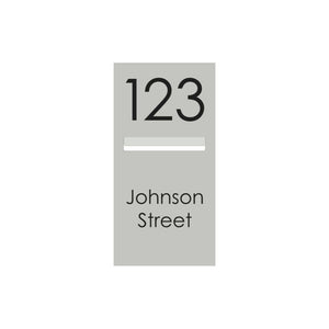 Shale Grey Powder-Coated Aluminium Letterbox Faceplate 300 x 600 with 240 Slot