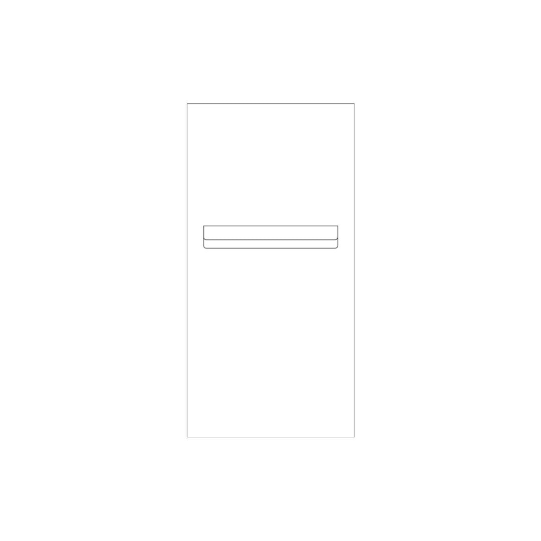 White Powder-Coated Aluminium Letterbox Faceplate 300 x 600 with 240 Slot