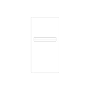 White Powder-Coated Aluminium Letterbox Faceplate 300 x 600 with 240 Slot