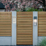 Shale Grey Powder-Coated Aluminium Letterbox Faceplate 300 x 600mm with 240 Slot