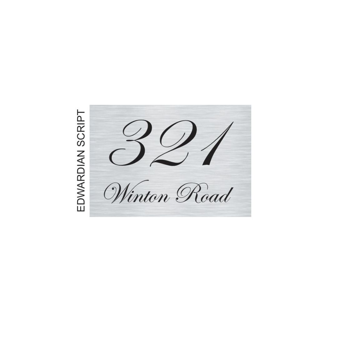 316 Marine Grade Brushed Stainless Steel Address Plate 200 x 140mm - Laser Cut