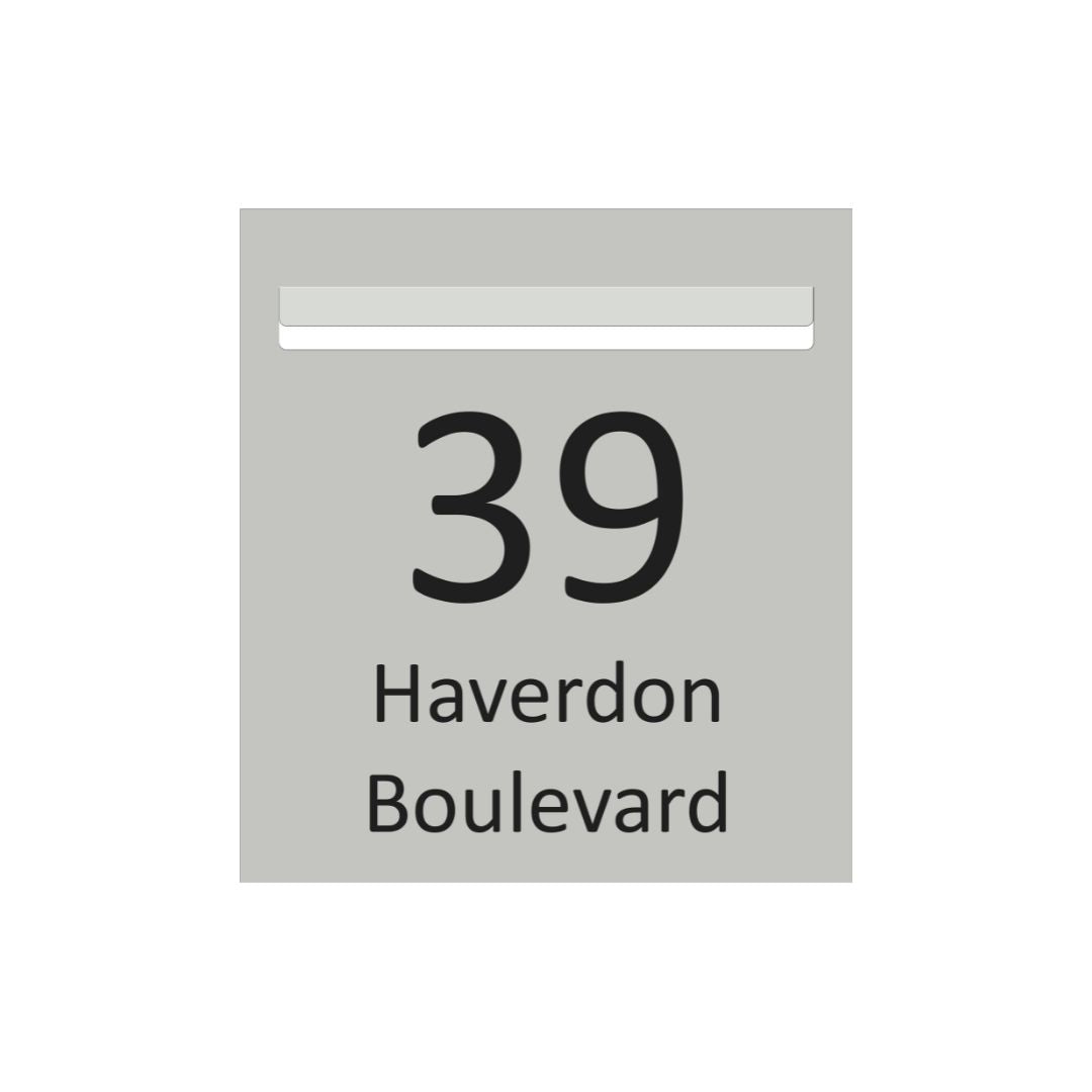 Shale Grey Powder-Coated Aluminium Letterbox Faceplate 390 x 430