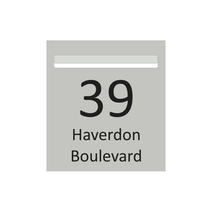 Shale Grey Powder-Coated Aluminium Letterbox Faceplate 390 x 430