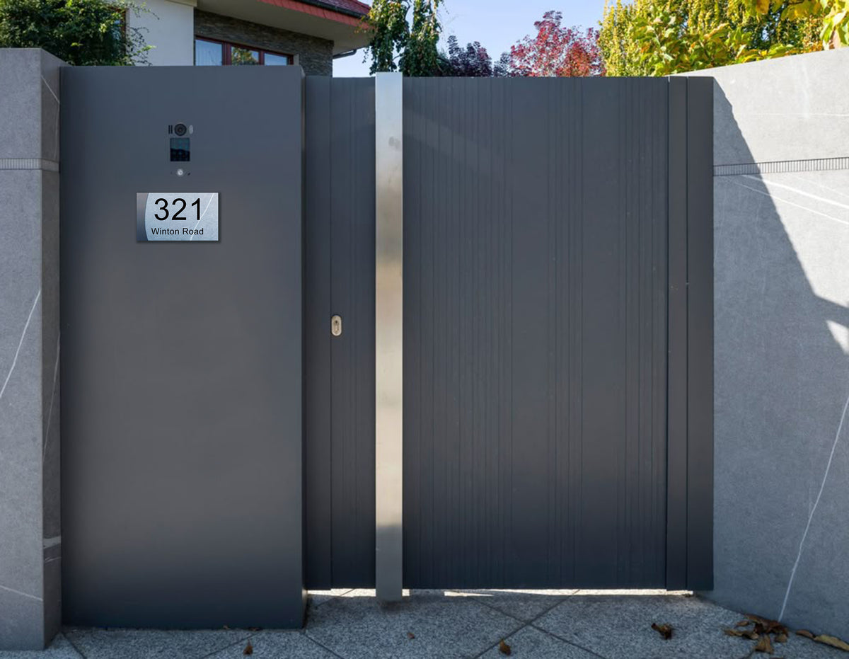 316 Marine Grade Mirror Polished Address Plate 390 x 220- Laser Etched