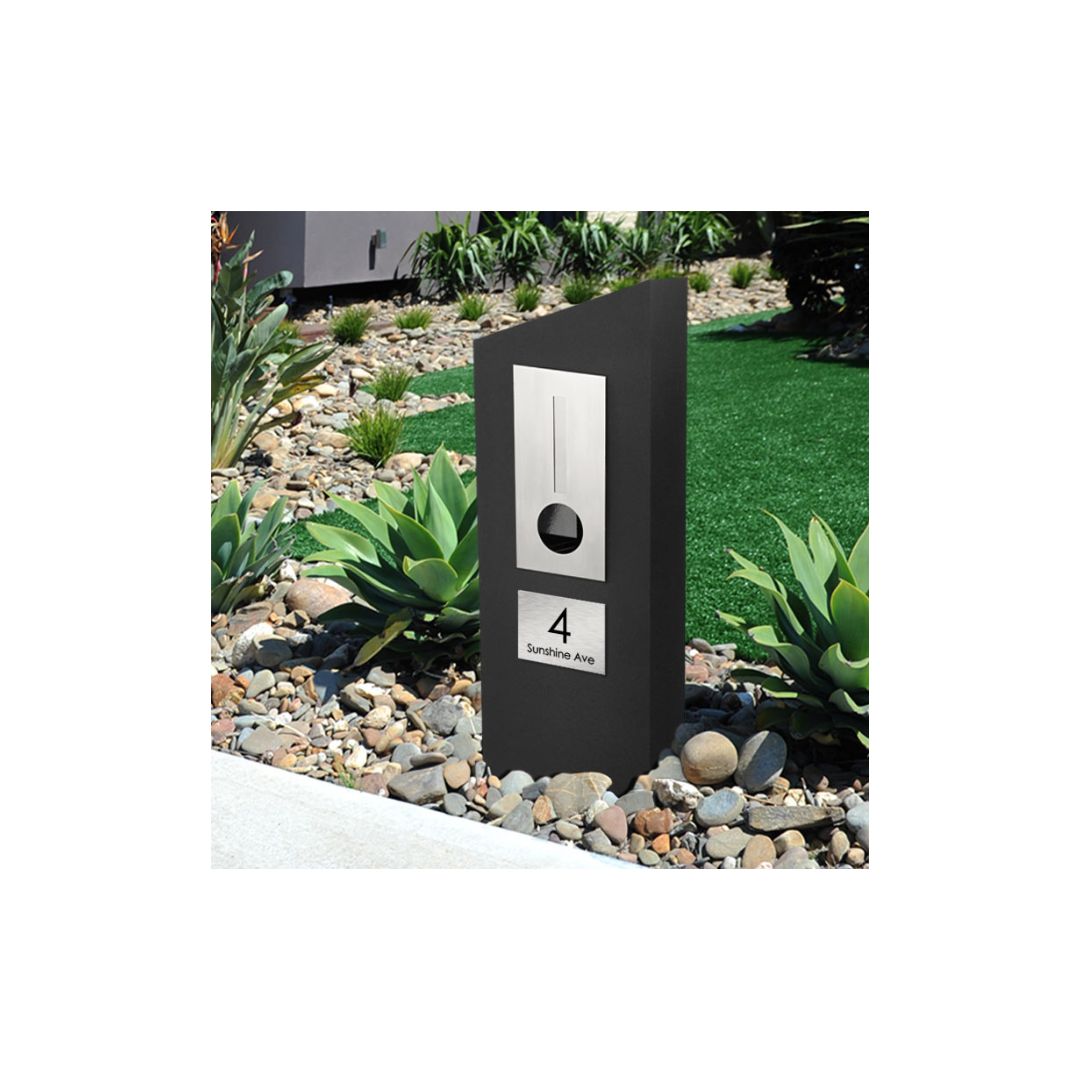 316 Marine Grade Brushed Stainless Steel Address Plate 200 x 140mm - Laser Cut