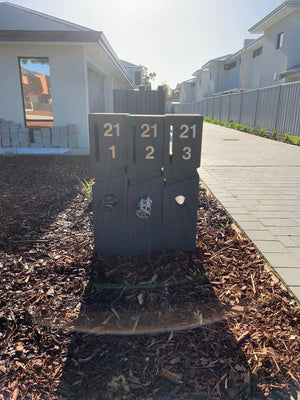 Stick on Bold Numbers – 75mm Stainless Steel