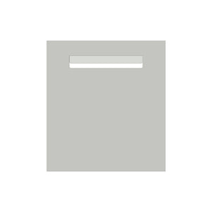 Shale Grey Powder-Coated Aluminium Letterbox Faceplate 390 x 430mm - 240 Slot