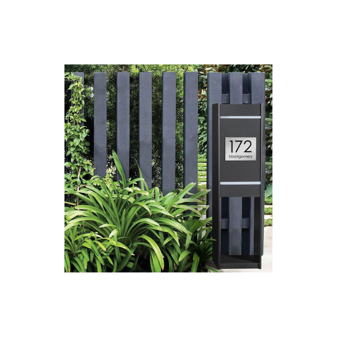 316 Marine Grade Brushed Stainless Steel Address Plate 200 x 140mm - Laser Cut