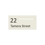Surfmist Powder-Coated Aluminium Letterbox Faceplate (600 x 300) - 340 Slot