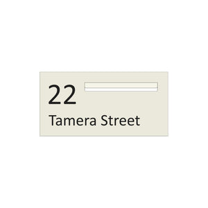 Surfmist Powder-Coated Aluminium Letterbox Faceplate (600 x 300) - 340 Slot