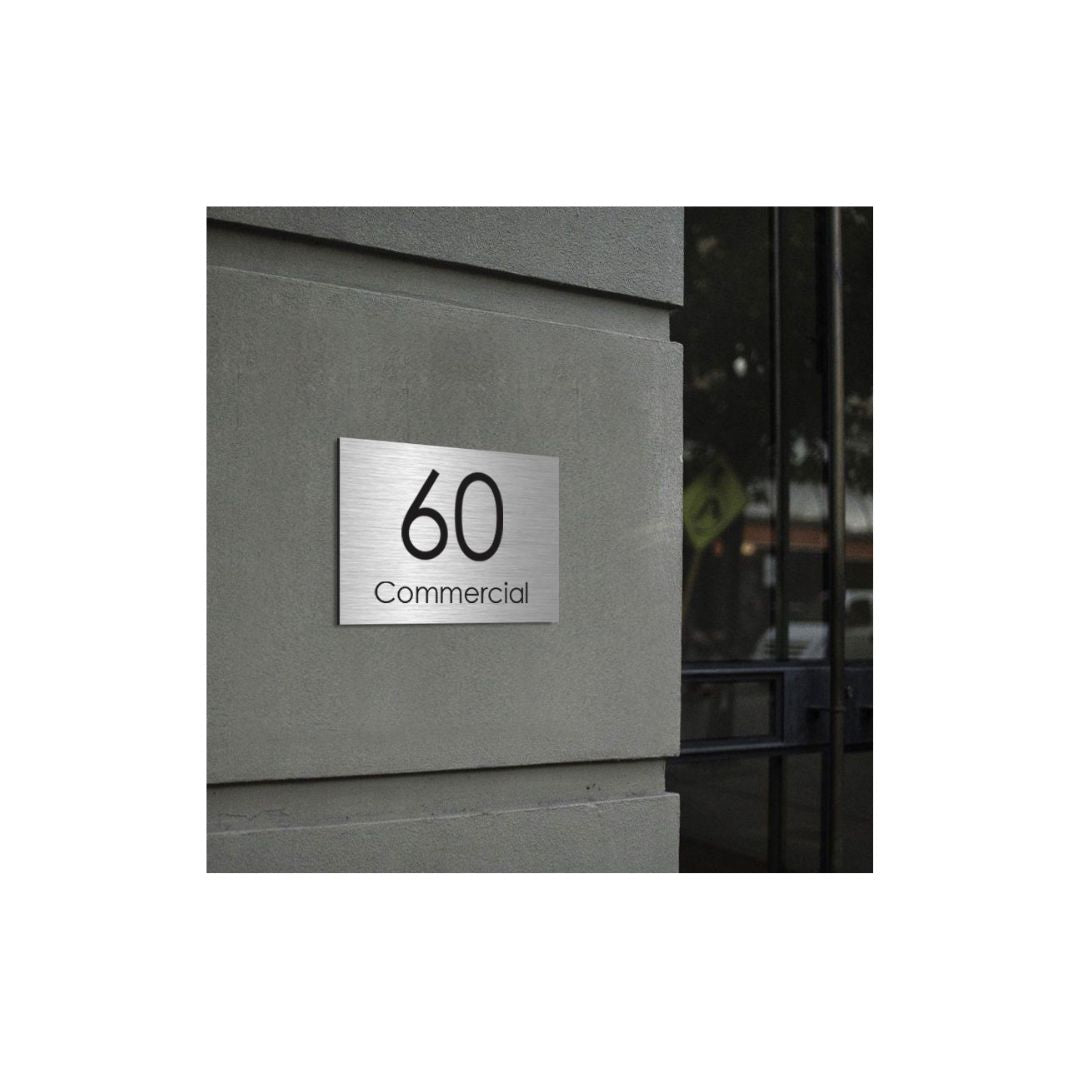 316 Marine Grade Brushed Stainless Steel Address Plate 200 x 140mm - Laser Cut