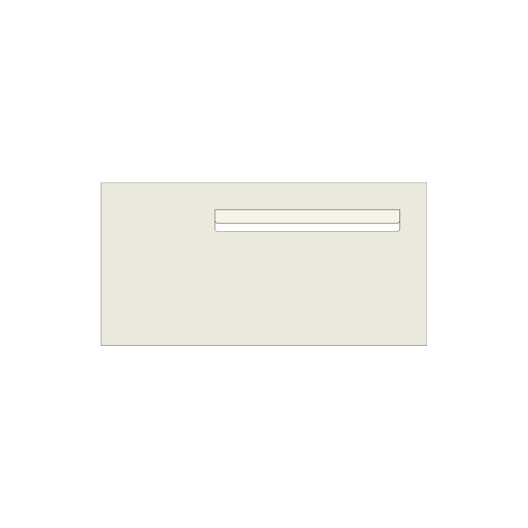 Surfmist Powder-Coated Aluminium Letterbox Faceplate (600 x 300) - 340 Slot
