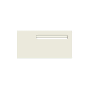 Surfmist Powder-Coated Aluminium Letterbox Faceplate (600 x 300) - 340 Slot