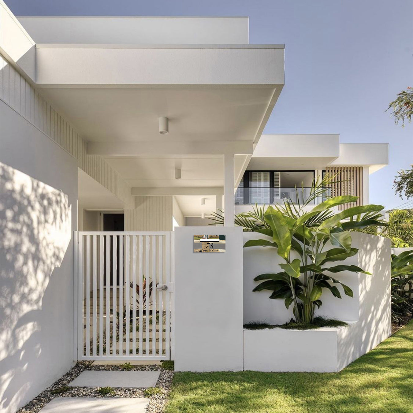 Marine Grade Mirror Polished Stainless Steel Letterbox Faceplate 390 x 220 (Laser Cut) - 240 Slot