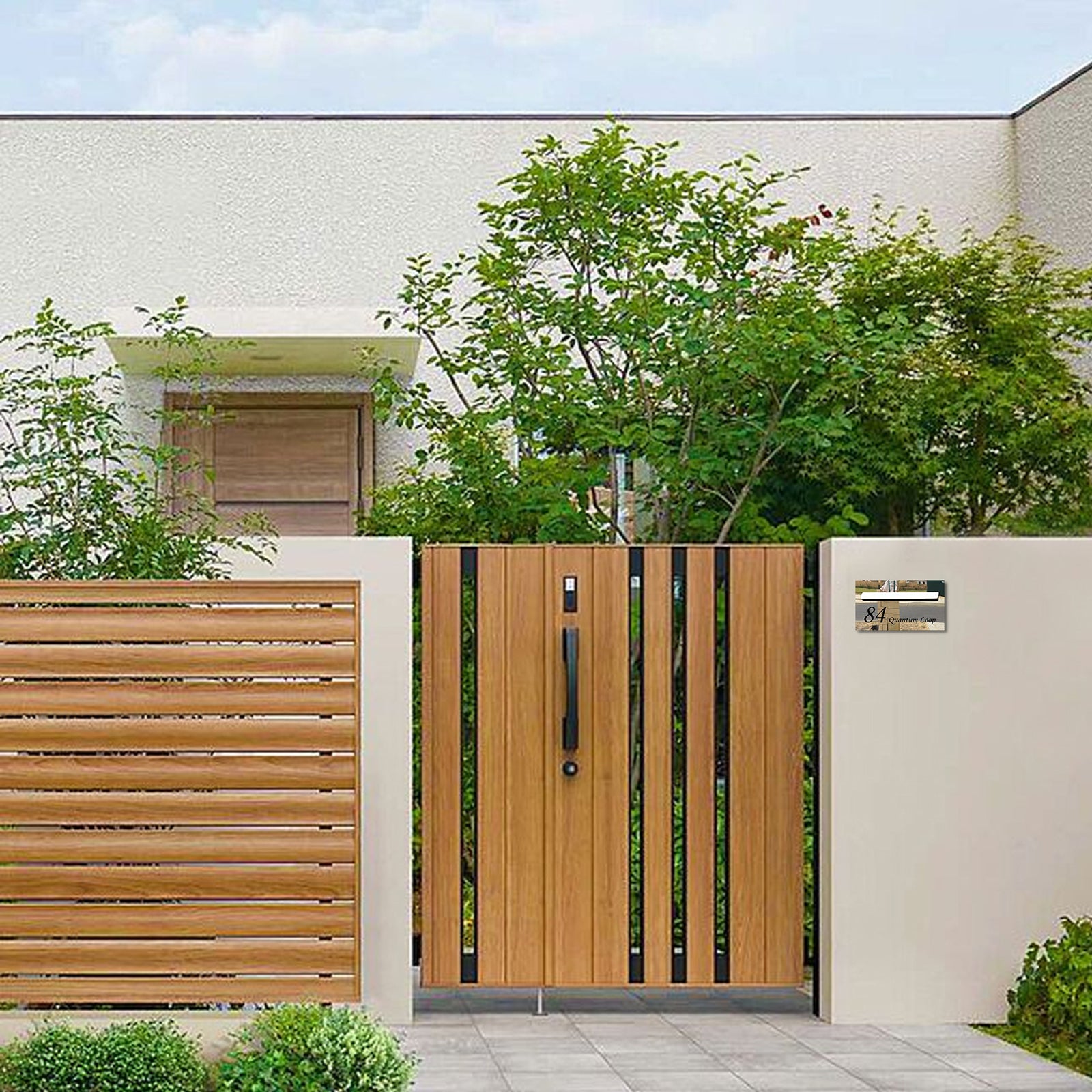 Marine Grade Mirror Polished Stainless Steel Letterbox Faceplate 390 x 220 (Laser Etched) - 340 Slot