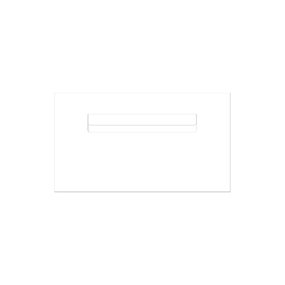 White Powder-Coated Aluminium Letterbox Faceplate 390 x 220