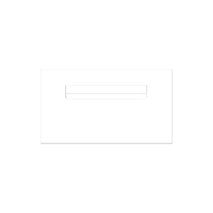 White Powder-Coated Aluminium Letterbox Faceplate 390 x 220