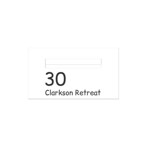 White Powder-Coated Aluminium Letterbox Faceplate 390 x 220