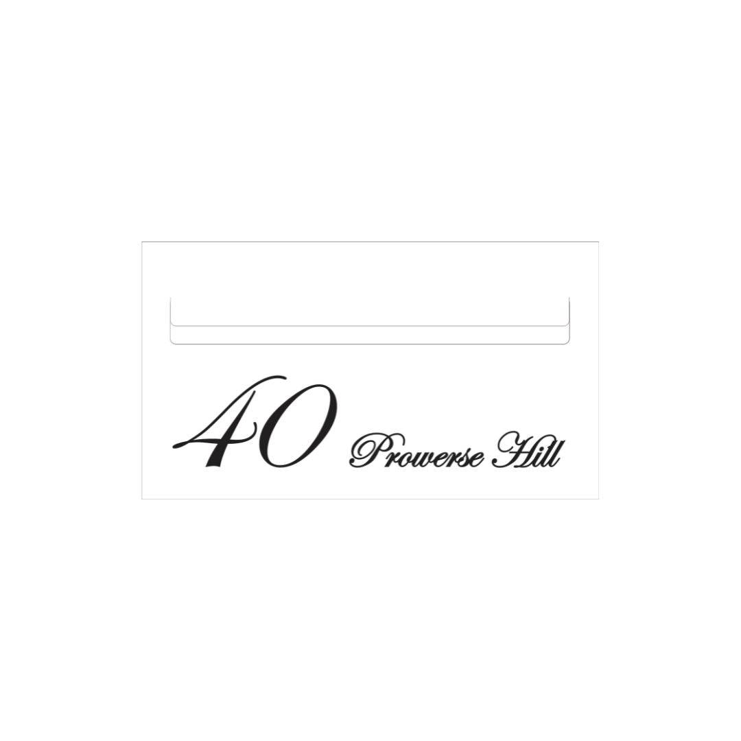 White Powder-Coated Aluminium Letterbox Faceplate 390 x 220