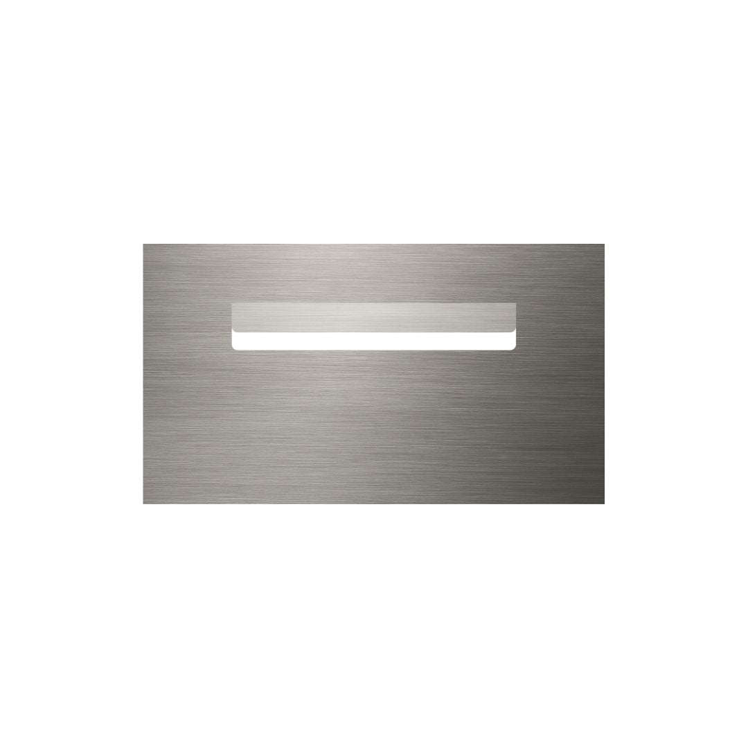 Marine Grade Brushed Stainless Steel Letterbox Faceplate 390 x 220mm (Laser Cut) - 240 Slot