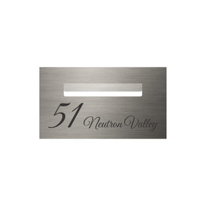 Marine Grade Brushed Stainless Steel Letterbox Faceplate 390 x 220 (Laser Cut) - 240 Slot