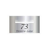 Marine Grade Mirror Polished Stainless Steel Letterbox Faceplate 390 x 220 (Laser Etched) - 240 Slot