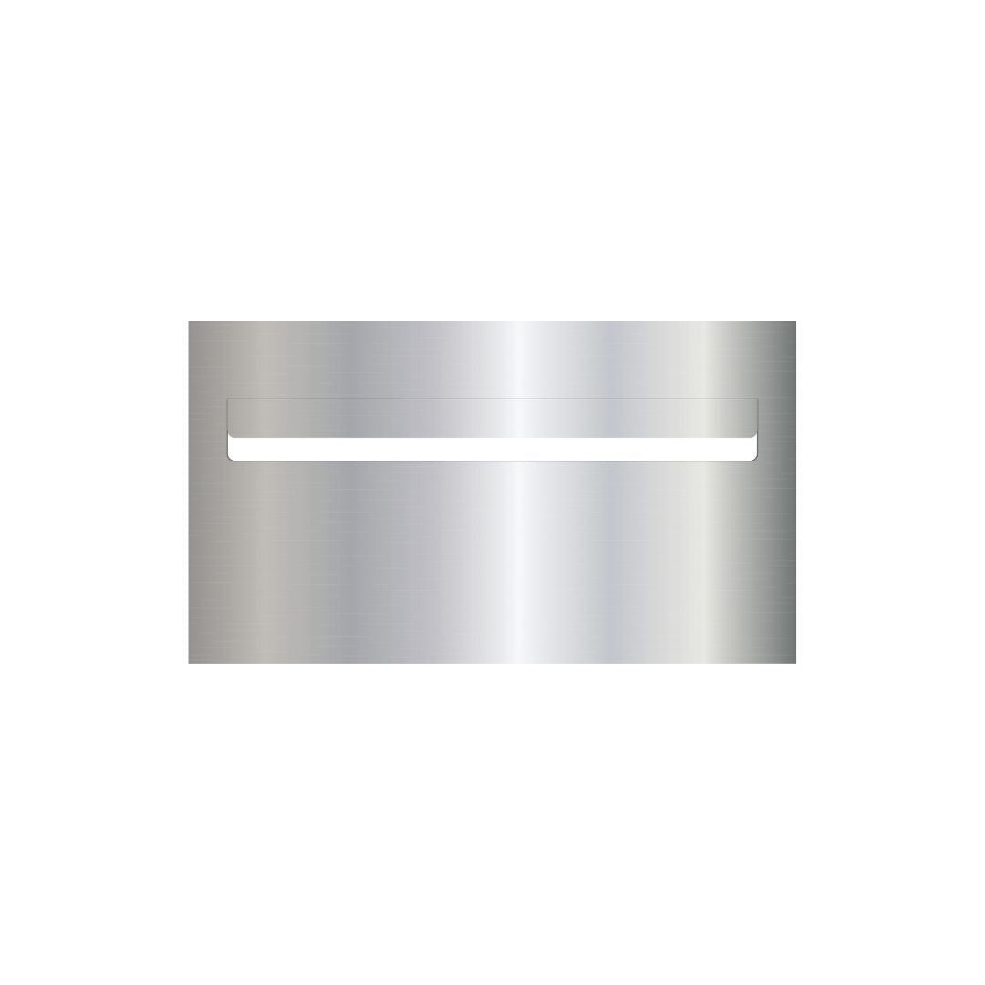 Marine Grade Mirror Polished Stainless Steel Letterbox Faceplate 390 x 220 (Laser Cut) - 340 Slot