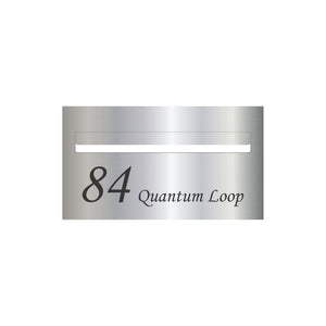 Marine Grade Mirror Polished Stainless Steel Letterbox Faceplate 390 x 220 (Laser Etched) - 340 Slot