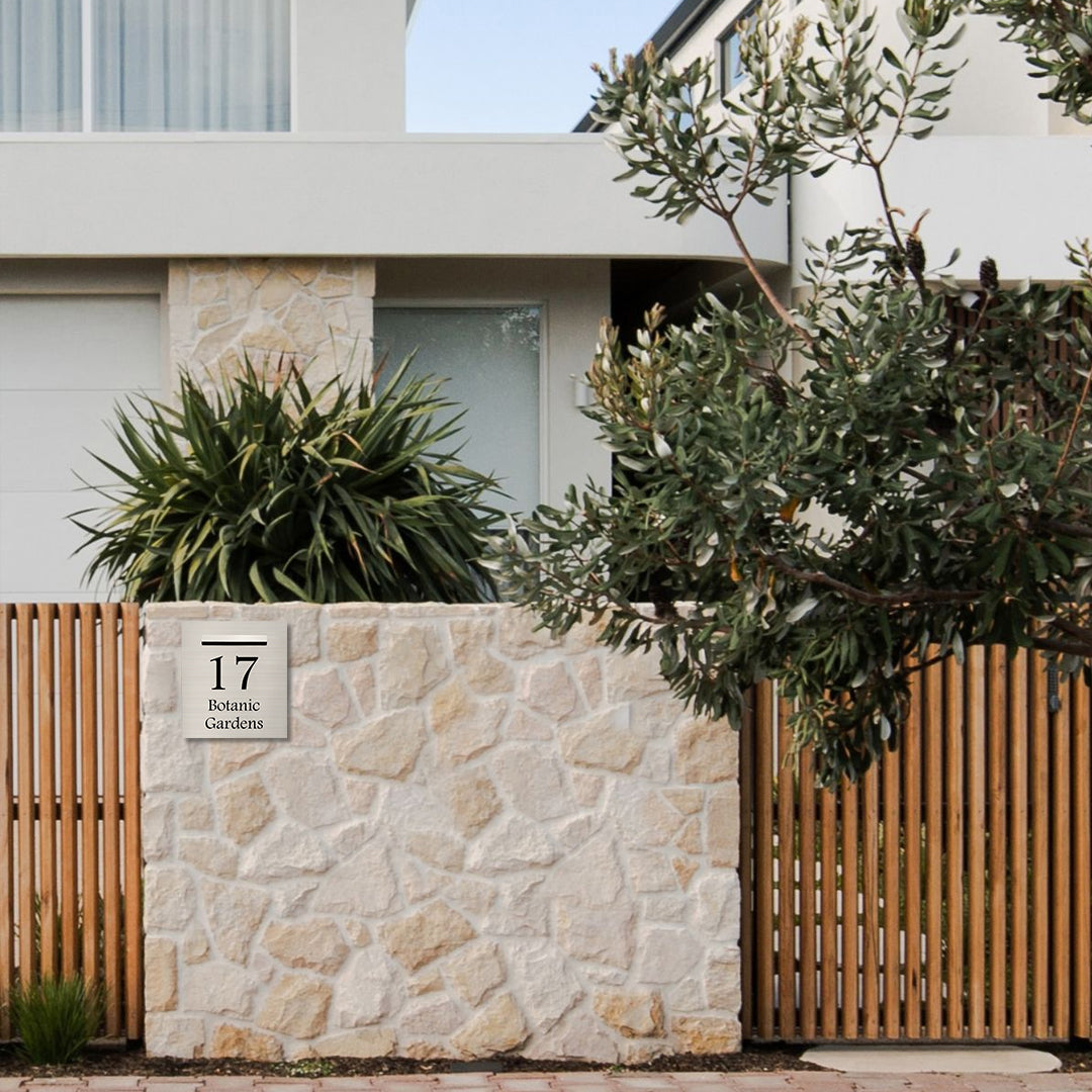 Shale Grey Powder-Coated Aluminium Letterbox Faceplate 390 x 430mm - 240 Slot