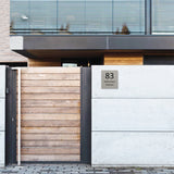 Shale Grey Colorbond Steel Address Sign with Vinyl Text - 390 x 430mm