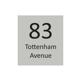 Shale Grey Colorbond Steel Address Sign with Vinyl Text - 390 x 430mm