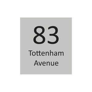 Shale Grey Colorbond Steel Address Sign with Vinyl Text - 390 x 430mm