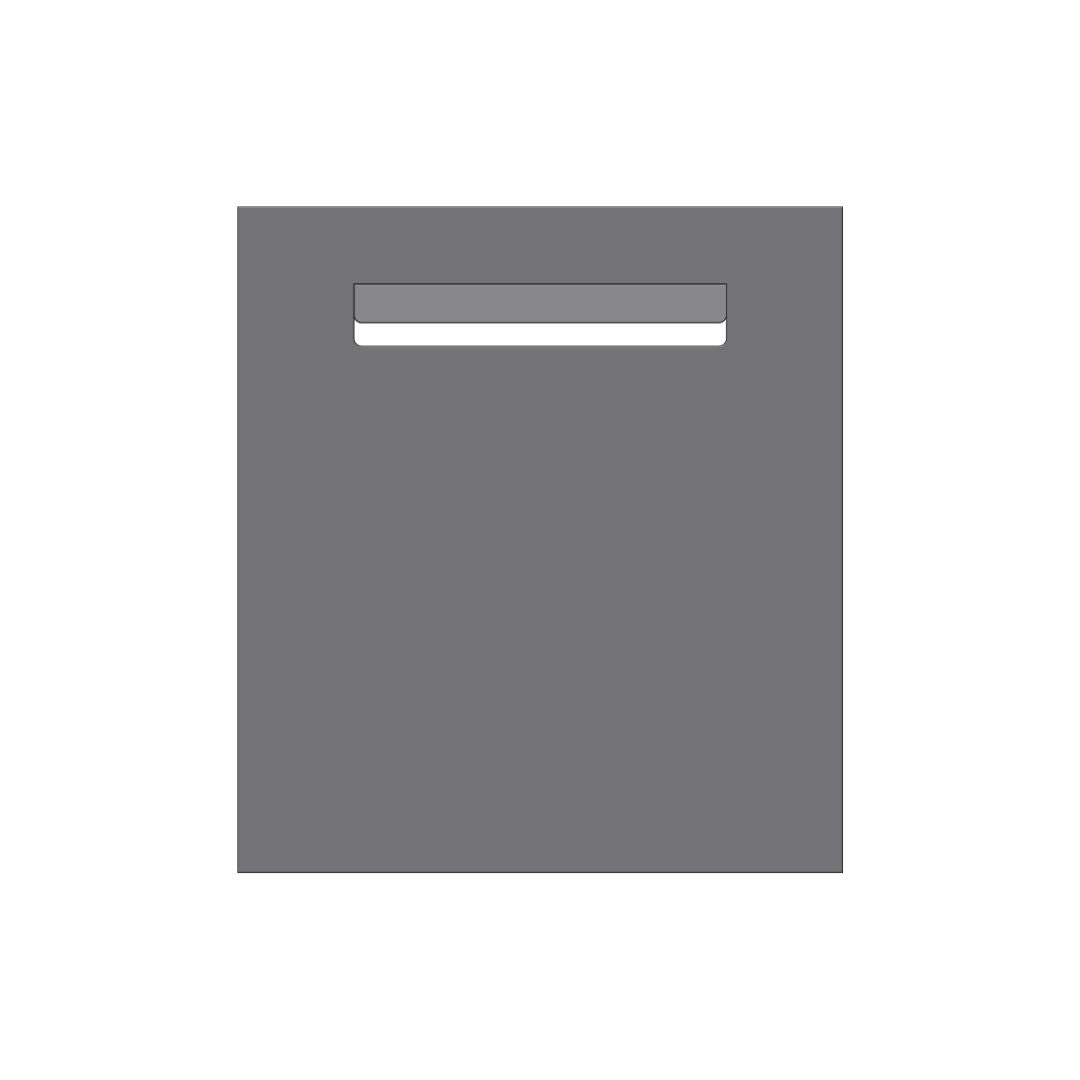 Basalt Powder-Coated Aluminium Letterbox Faceplate 390 x 430