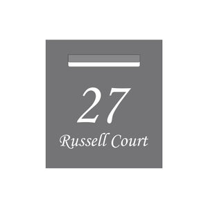 Basalt Powder-Coated Aluminium Letterbox Faceplate 390 x 430