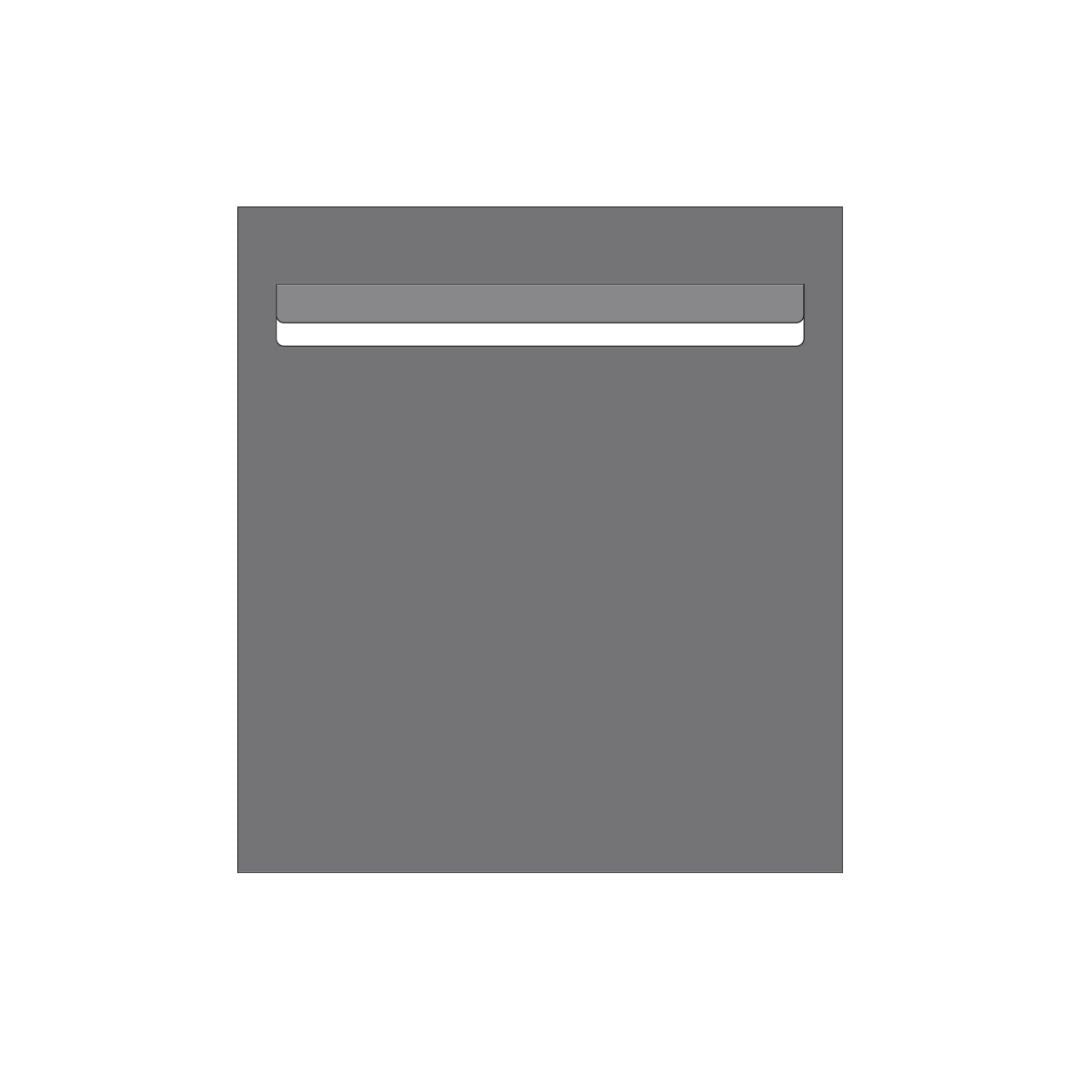 Basalt Powder-Coated Aluminium Letterbox Faceplate 390 x 430mm - 340 Slot