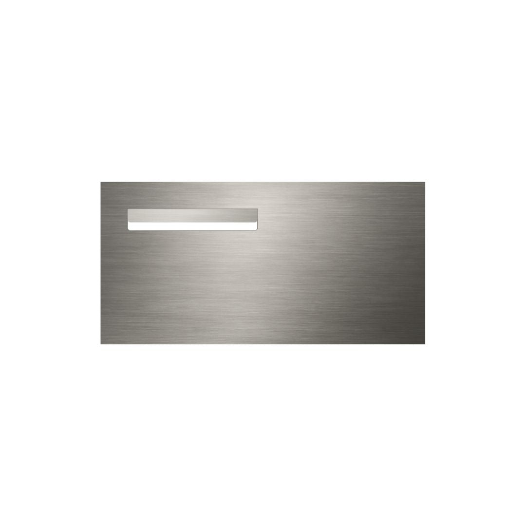 Marine Grade Brushed Stainless Steel Letterbox Faceplate 600 x 300 (Laser Cut) - 240 Slot LHS