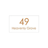 White Traffolyte Address Sign with Vinyl Text 390 x 220