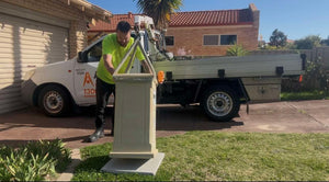 Installation Sandstone Letterbox (Inc Slab Base)