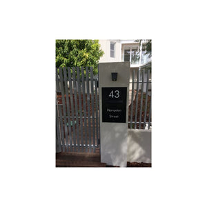 Black Powder-Coated Aluminium Letterbox Faceplate 400 x 600