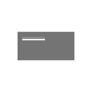 Basalt Powder-Coated Aluminium Letterbox Faceplate (600 x 300) - 240 Slot LHS