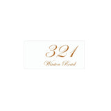 White Colorbond Steel Address Sign with Vinyl Text - 300 x 140mm