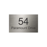 316 Marine Grade Brushed Stainless Steel Address Plate 400 x 250 - Laser Cut