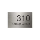 316 Marine Grade Brushed Stainless Steel Address Plate 400 x 250mm - Laser Etched