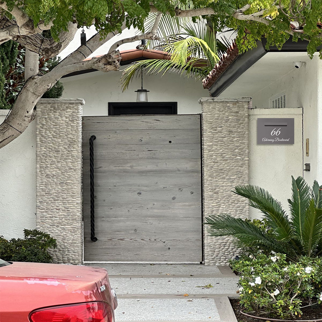 Basalt Powder-Coated Aluminium Letterbox Faceplate 400 x 250mm - 240 Slot