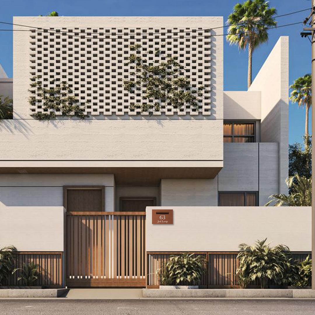 Corten Powder-Coated Aluminium Letterbox Faceplate 400 x 280mm - 240 Slot