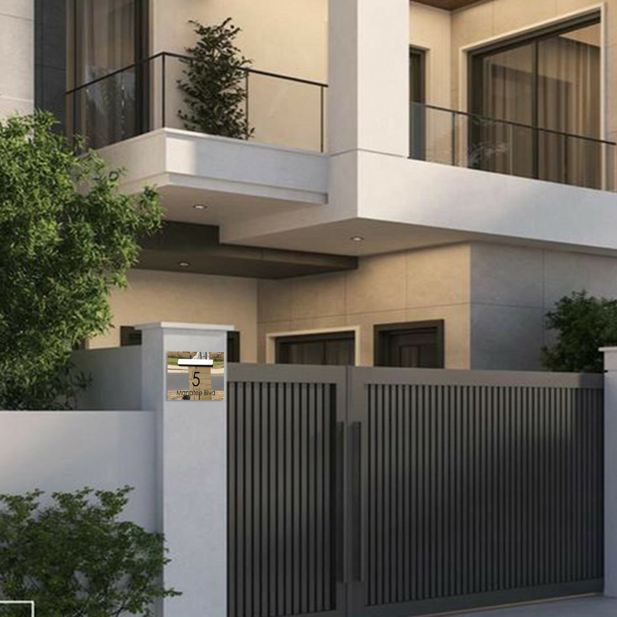 Marine Grade Mirror Polished Stainless Steel Letterbox Faceplate 400 x 280 (Laser Cut) - 240 Slot