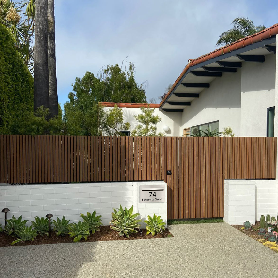 Marine Grade Brushed Stainless Steel Letterbox Faceplate 400 x 280mm (Laser Cut) - 340 Slot