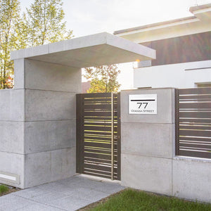 Surfmist Powder-Coated Aluminium Letterbox Faceplate 400 x 280mm - 340 Slot