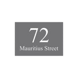 Basalt Colorbond Steel Address Sign with Vinyl Text 400 x 250