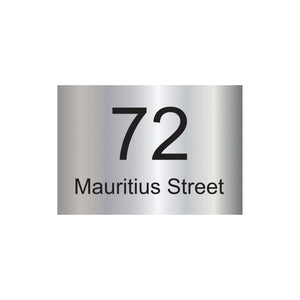 Marine Grade Mirror Polished Stainless Steel Address Sign 400 x 280 (Laser Cut)